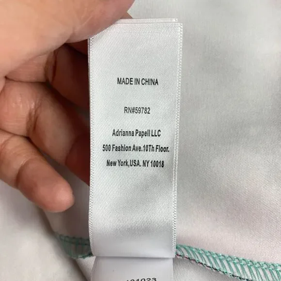 ADRIANNA PAPELL Multi Aqua Floral Scuba Womens Sz 4 Fit & Flare Cocktail Dress - Picture 8 of 10